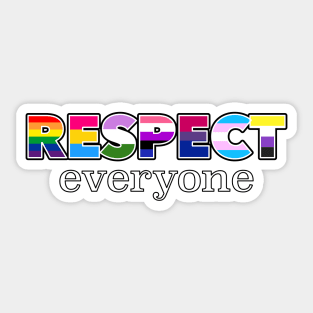 Respect Everyone - Inclusive Pride Flags Sticker